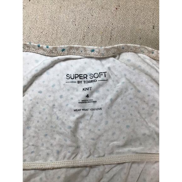 Torrid Women Midi Super Soft Button-Front Dress Sz. 4X  Striped Daisy Floral - Picture 10 of 11